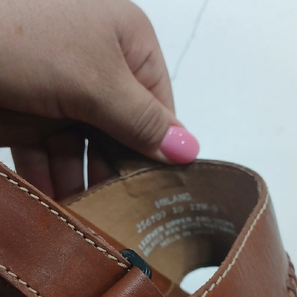 Franco Fortini Brown Sandals with Cushioned Footbed New Without Tags Or Box